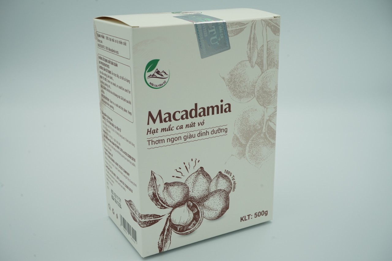 Hạt mắc ca nứt vỏ (hộp giấy 500g)